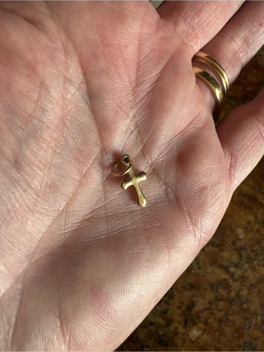 James Avery 14k Yellow Gold Cross Charm